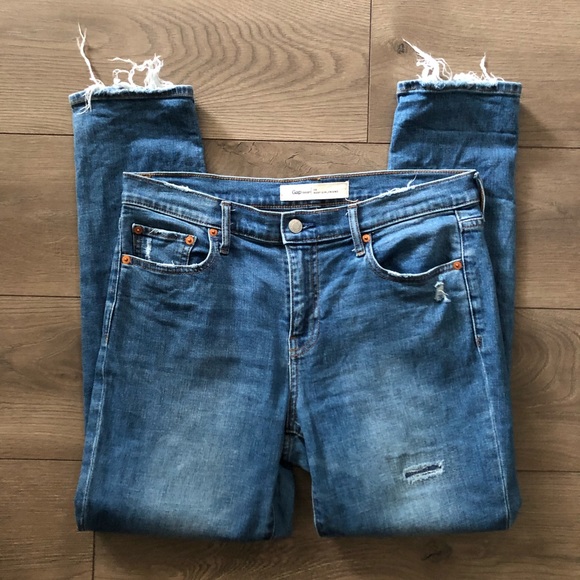 GAP Denim - GAP best girlfriend distressed hem skinny jean